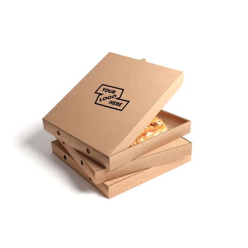 CUSTOM PRINTED PIZZA BOX -BROWN