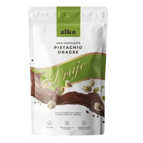  Display Pistachio Dragee Milk Chocolate 130gr-48 Pieces