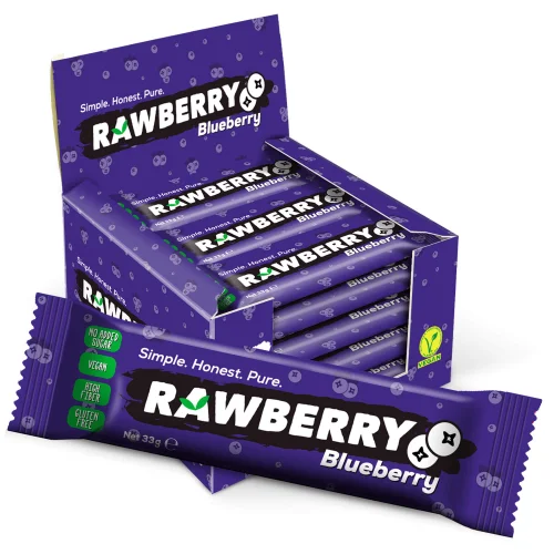 RAWBERRY Blueberry Vegan Bars Without Additives